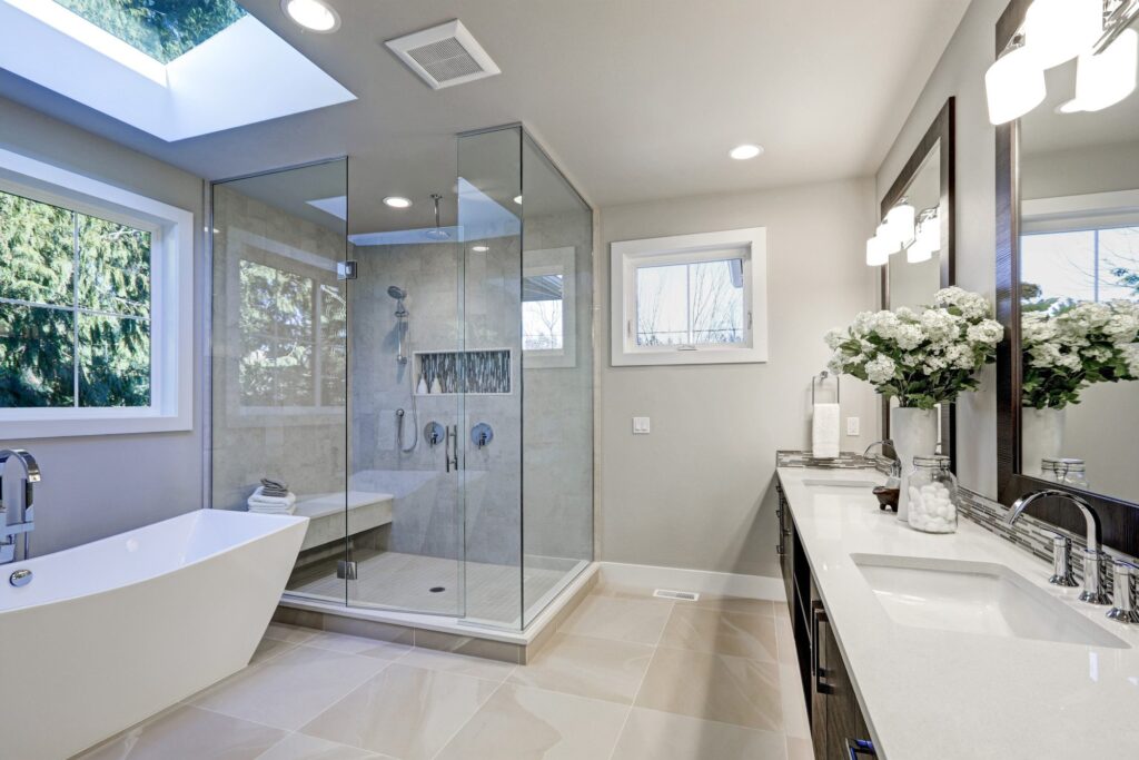 spacious bathroom remodeling