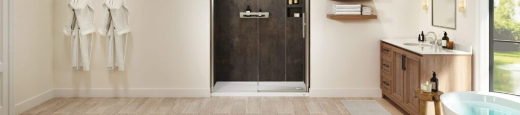 home with a beautifully installed barrier free shower