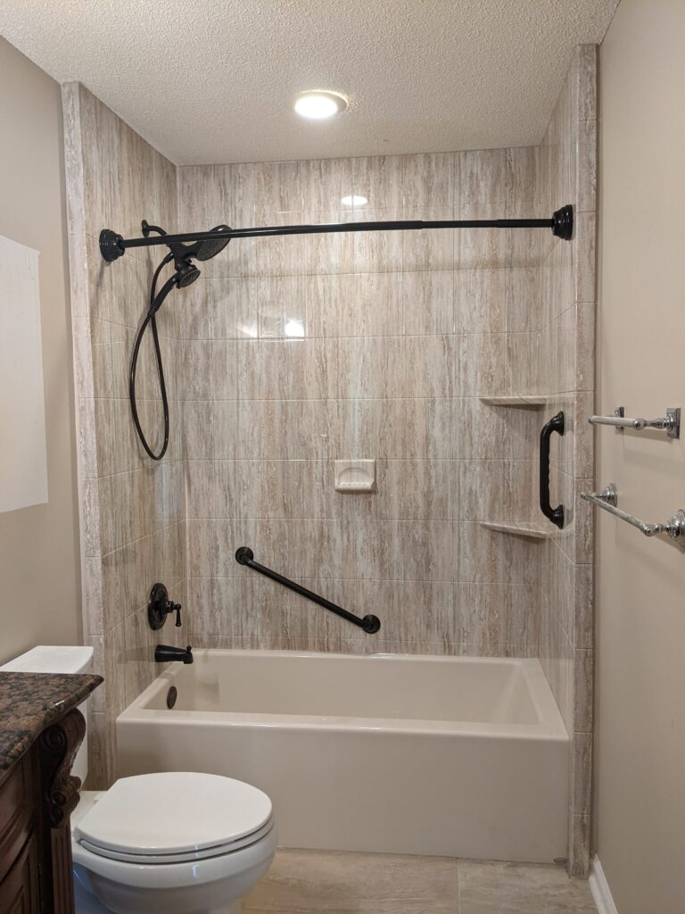 shower with new accessories
