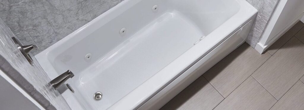 Prestine bathing after a shower-to-tub conversion