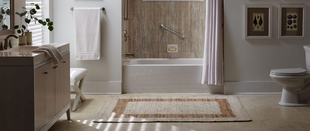 Elegant shower area for a home after bathroom remodeling in Anniston, AL