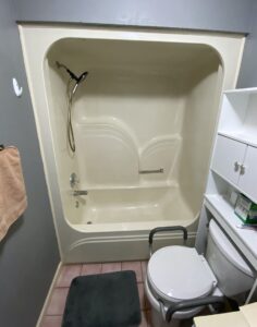 Before image of a bathroom remodel