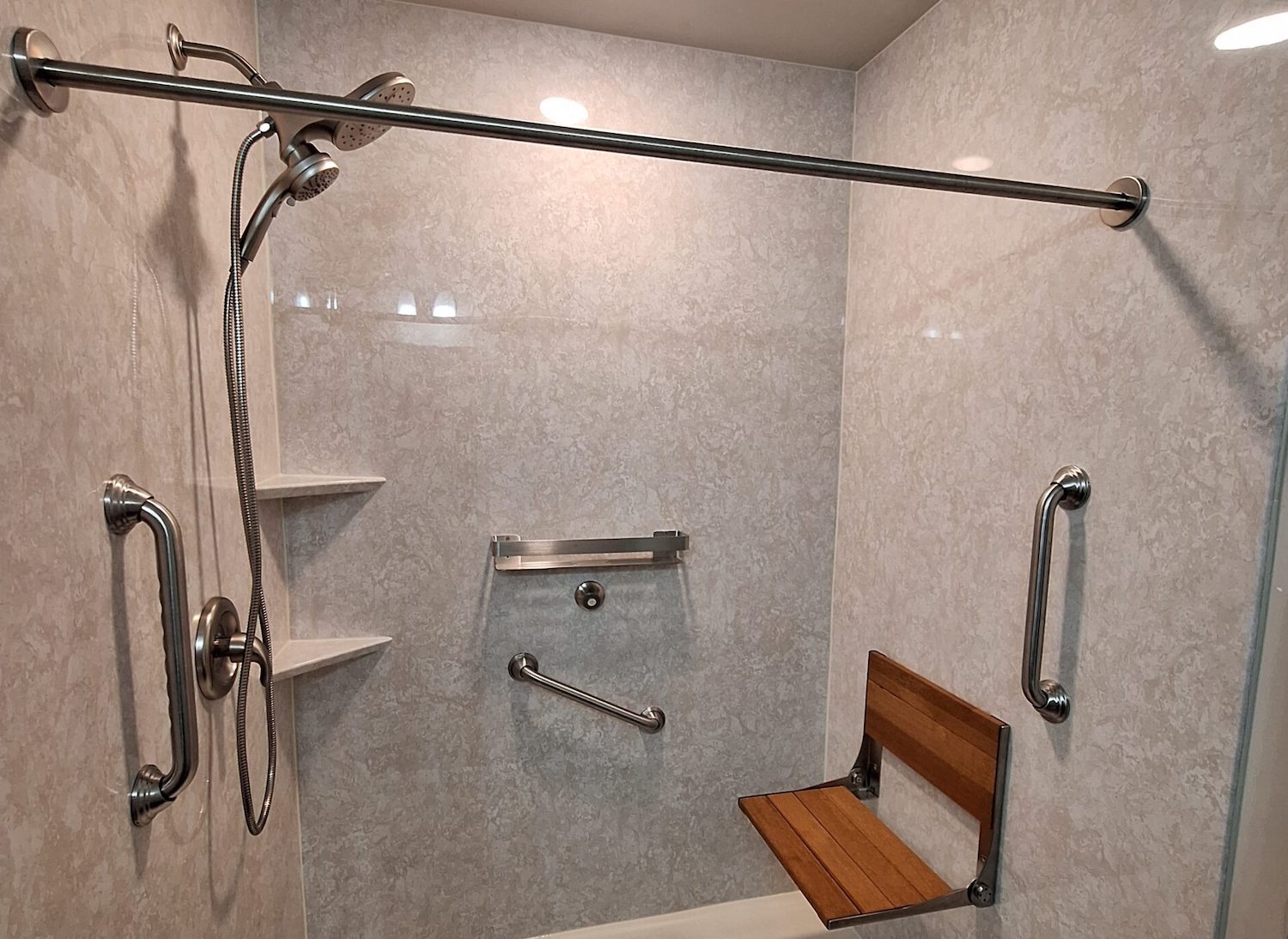 bathroom remodel with safety and accessibility features