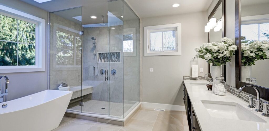 Bathroom remodel with an emphasis on natural light for a home in Northport, Alabama