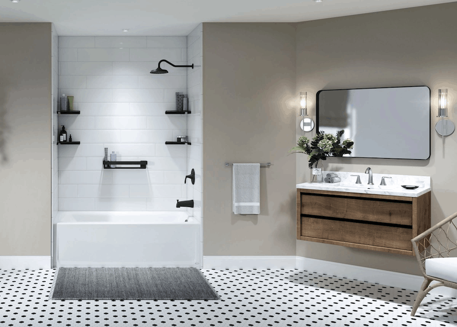 Updated modern bathroom remodel
