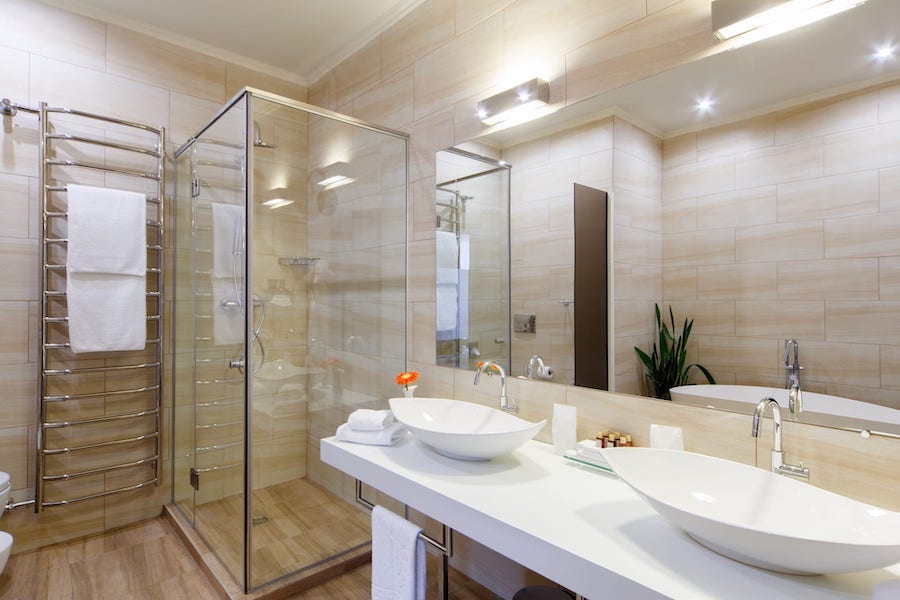 New shower installation in a Danville, Alabama home